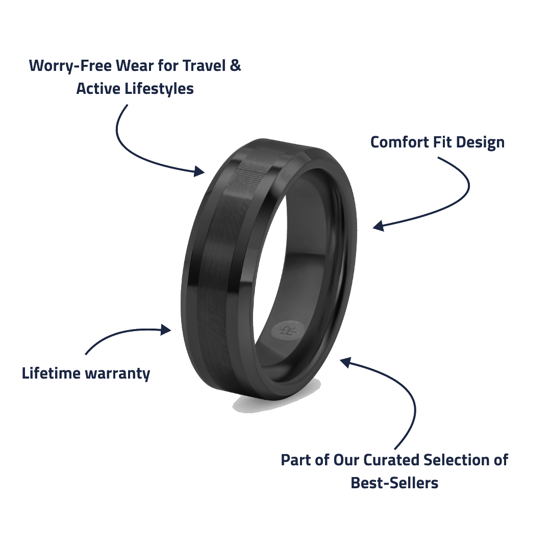 The Storm tungsten ring, isolated